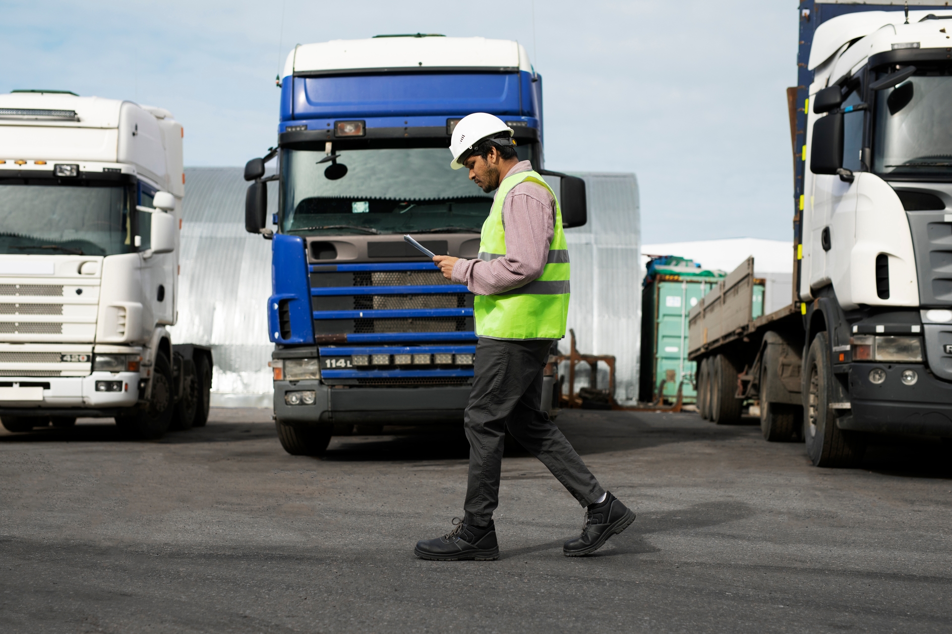 Camion de transport logistique